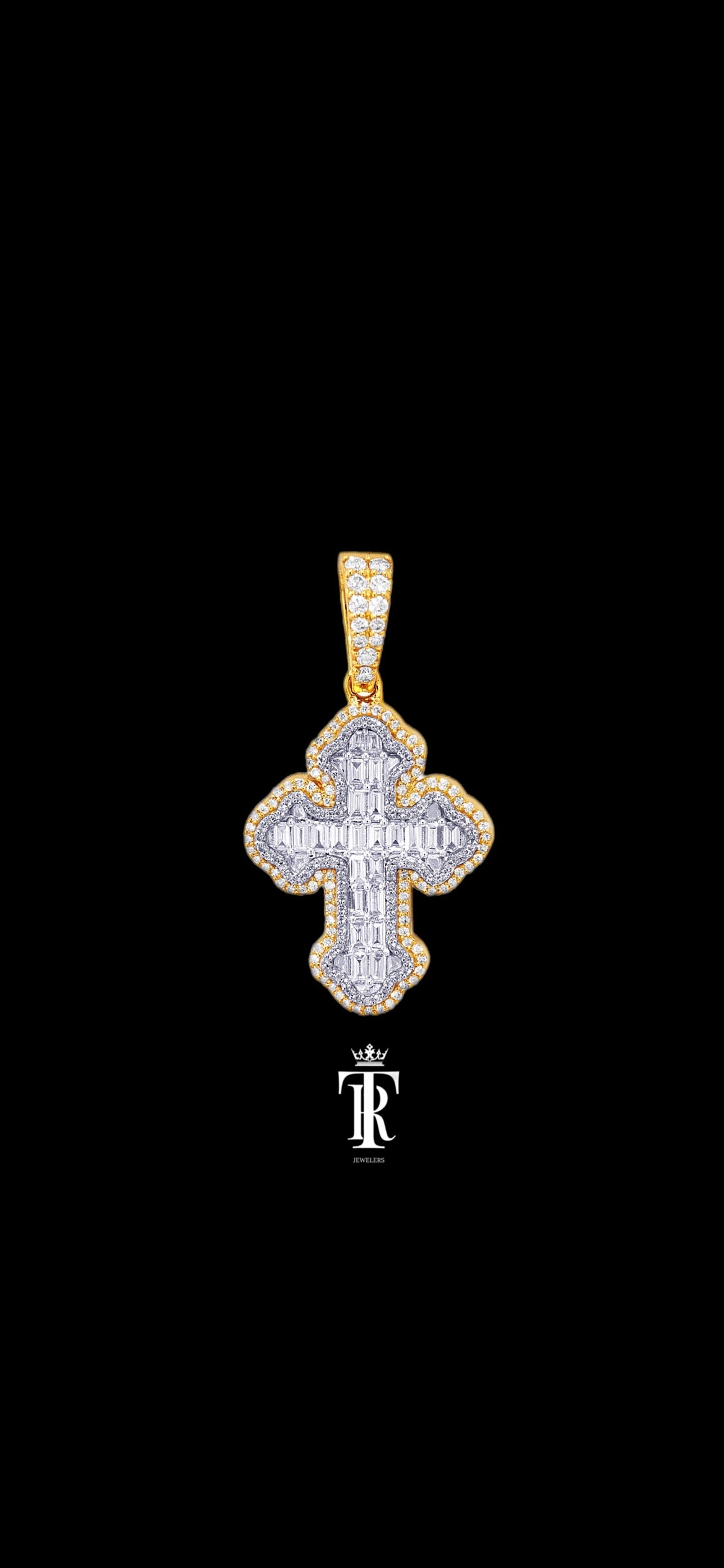 Baguette Diamond Cross