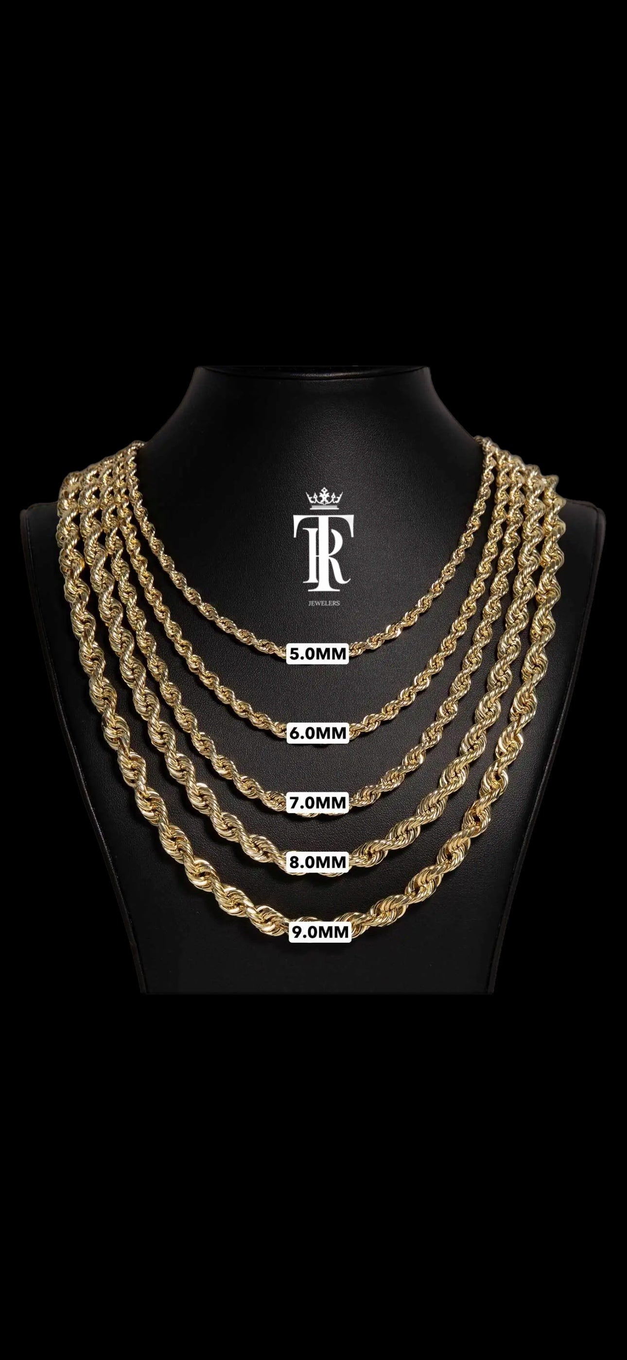 14k Gold Rope Chains