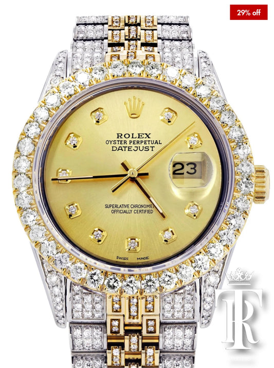 Iced Out Rolex Datejust 36 MM | Two Tone