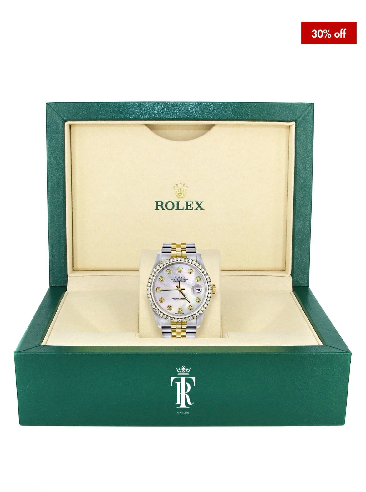 Mens Rolex Datejust Watch 16200 | 36Mm | White  Mother of Pearl Dial | Jubilee Band