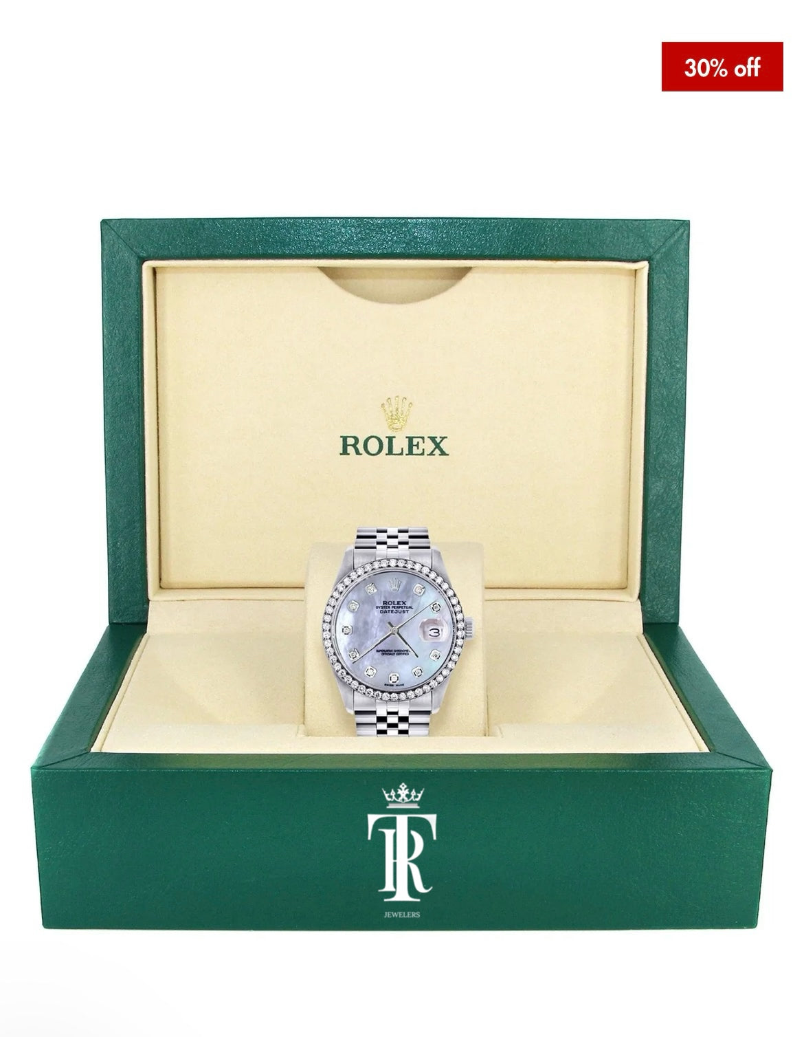 Mens Rolex Datejust Watch 16200 | 36Mm | Mother of Pearl Dial | Jubilee Band